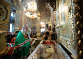 Патриарший визит в Белгородскую епархию. Посещение Преображенского кафедрального собора.
