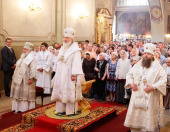 Святейший Патриарх Кирилл совершил Божественную литургию в храме Вознесения Господня у Никитских ворот