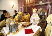 Предстоятель Русской Церкви совершил освящение воссозданного Никольского собора Николо-Угрешского ставропигиального монастыря