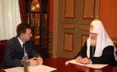Святейший Патриарх Кирилл встретился со статс-секретарем — заместителем министра внутренних дел Российской Федерации С.П. Булавиным