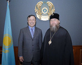 Архиепископ Астанайский Александр встретился с министром обороны Республики Казахстан