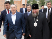 Президент Республики Казахстан посетил новопостроенный Свято-Никольский собор в Темиртау