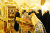 Божественная литургия в домовом храме Патриаршей резиденции в Переделкино в праздник Владимирской иконы Божией Матери