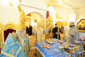 В праздник Владимирской иконы Божией Матери Святейший Патриарх Кирилл совершил Божественную литургию в домовом храме Патриаршей резиденции в Переделкине