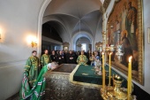 Патриарший визит на Валаам. Посещение Спасо-Преображенского собора Валаамского монастыря.