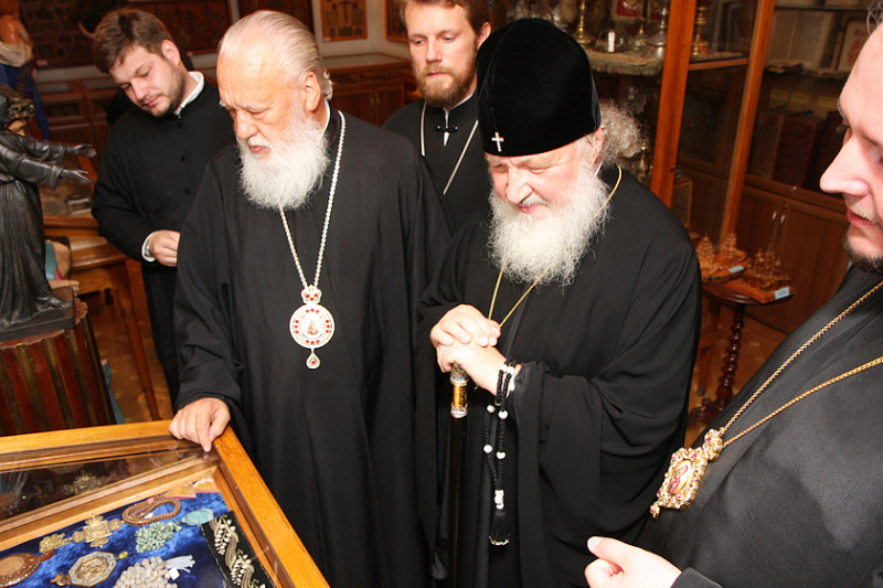 Патриарший визит на Украину. Встреча с преподавателями и учащимися Одесской духовной семинарии.