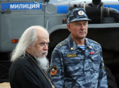 Спільна акція Руської Православної Церкви і московского ЗМОПу з надання допомоги постраждалим від пожеж