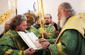 Предстоятель Русской Церкви совершил всенощное бдение в Спасо-Преображенском соборе Соловецкого монастыря