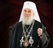 Патриаршее поздравление Святейшему Патриарху Сербскому Иринею с 80-летием со дня рождения