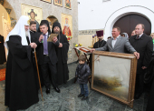 Предстоятель Русской Церкви посетил храм святой равноапостольной великой княгини Ольги в поселке Прибрежный