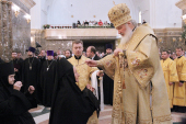 Предстоятель Русской Церкви совершил всенощное бдение в кафедральном соборе Христа Спасителя в Калининграде