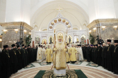 Святіший Патріарх Кирил звершив Божественну літургію у кафедральному соборі Христа Спасителя у Калінінграді
