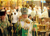 Патріарше служіння у день пам'яті преподобного Сергія Радонезького в Троїце-Сергієвій лаврі