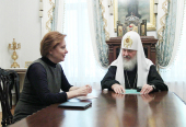 Святіший Патріарх Кирил зустрівся з губернатором Ханти-Мансійського автономного округу Н. В. Комаровою
