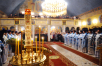 Патріарше служіння у домовому храмі Московської духовної академії у свято Покрова Пресвятої Богородиці