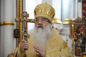 В день 45-летия своей архиерейской хиротонии Патриарший экзарх всея Беларуси возглавил Божественную литургию в Свято-Духовом кафедральном соборе Минска