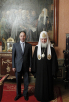 Встреча Святейшего Патриарха Кирилла с послом Палестины в России Фаедом Мустафой