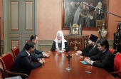 Предстоятель Руської Православної Церкви прийняв посла Палестини в Російській Федерації Файєда Мустафу