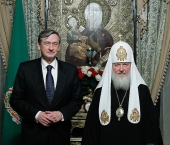 Святейший Патриарх Кирилл встретился с Президентом Республики Словения Д. Тюрком