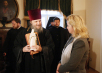 Посещение Святейшим Патриархом Кириллом и С.В. Медведевой Музея святого праведного Иоанна Кронштадтского