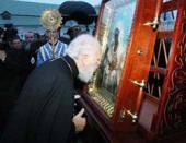 Блаженнейший митрополит Киевский Владимир совершил молебен перед Серафимо-Дивеевской иконой Божией Матери «Умиление»