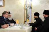 Відбулася зустріч голови ВЗЦЗ митрополита Іларіона з архієпископом Синайським Даміаном