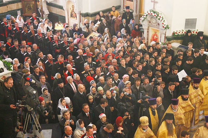 Первосвятительский визит в Екатеринодарскую епархию. Божественная литургия в Войсковом Александро-Невском соборе г. Краснодара