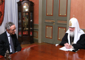 Встреча Святейшего Патриарха Кирилла с послом Дании Томом Рисдалем Йенсеном