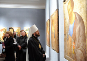 Митрополит Волоколамський Іларіон взяв участь у відкритті виставки, присвяченої 650-річчю Андрія Рубльова