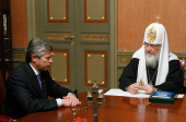 Встреча Святейшего Патриарха Кирилла с губернатором Волгоградской области А.Г. Бровко
