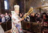 В день праздника Рождества Христова Блаженнейший митрополит Владимир возглавил Божественную литургию в Киево-Печерской лавре