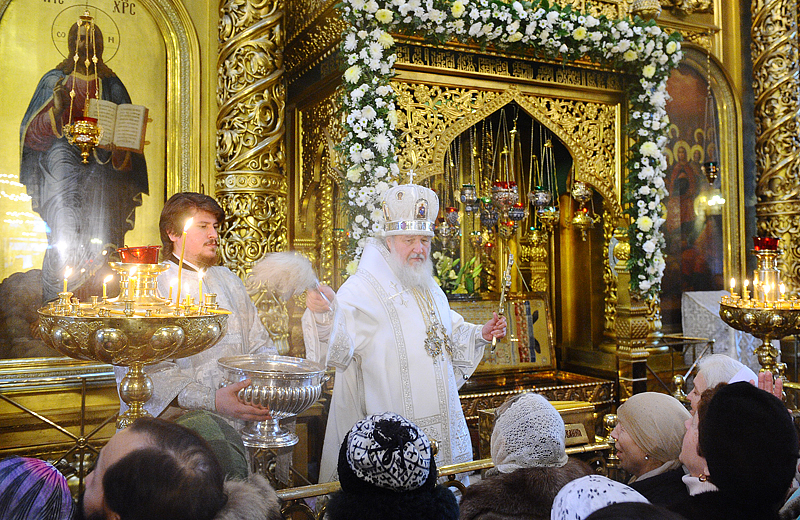 Патриаршее служение в Богоявленском кафедральном соборе в праздник Крещения Господня