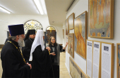Предстоятель Русской Церкви открыл в Храме Христа Спасителя выставку «Свет фресок Дионисия»