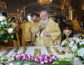 Предстоятель Русской Церкви совершил литию по приснопамятным Патриархам Алексию I и Алексию II