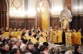 В канун недели Торжества Православия Святейший Патриарх Кирилл совершил всенощное бдение в Храме Христа Спасителя