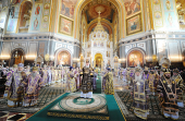 В день 35-летия своей архиерейской хиротонии Предстоятель Русской Церкви возглавил богослужение в Храме Христа Спасителя