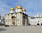 Патриаршее служение в неделю 3-ю Великого поста, Крестопоклонную, в Успенском соборе Московского Кремля