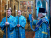Патріарше служіння в Благовіщенському соборі Кремля у свято Благовіщення Пресвятої Богородиці