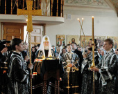 Утреня Великого четверга в Хрестовоздвиженському Єрусалимському ставропігійному монастирі