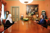 Вітання Святішого Патріарха Кирила з днем тезоіменитства Президентом Росії