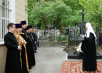 Патриарший визит в Санкт-Петербургскую епархию. Посещение Большеохтинского Георгиевского кладбища Санкт-Петербурга
