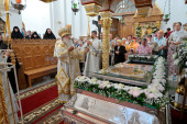 В день памяти преподобной Евфросинии Полоцкой Патриарший экзарх всея Беларуси совершил Литургию в Полоцком Спасо-Евфросиниевском монастыре