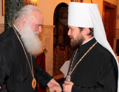 Митрополит Волоколамский Иларион встретился с Архиепископом Афинским и всей Эллады Иеронимом