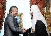 Зустріч Святішого Патріарха Кирила з Президентом Республіки Південна Осетія Е.Д. Кокойти