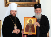 Митрополит Волоколамский Иларион встретился с Патриархом Сербским Иринеем