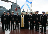 Настоятель Петропавловского Патриаршего подворья в Дублине совершил молебен на корабле «Адмирал Чабаненко»