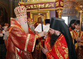 Митрополит Ювеналий возглавил торжества по случаю престольного праздника Борисоглебского монастыря г. Дмитрова