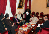 Mitropolitul Ilarion de Volokolamsk s-a întâlnit cu preşedintele Federaţiei luterane Mondiale Munib Younan şi cu arhiepiscopul Bisericii Apostolice Armene Aris Shirvanyan