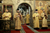 Slujirea Patriarhului Kiril în catedrala Adormirii Maicii Domnului din Kremlin ﻿în ziua de pomenire a Sfîntului Petru, mitropolit al Moscovei