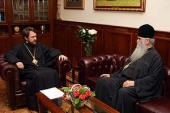 Голова ВЗЦЗ митрополит Волоколамський Іларіон зустрівся з делегацією з Сербії